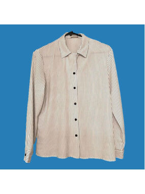 Notations Women's pinstripe blouse, Size Small EUC